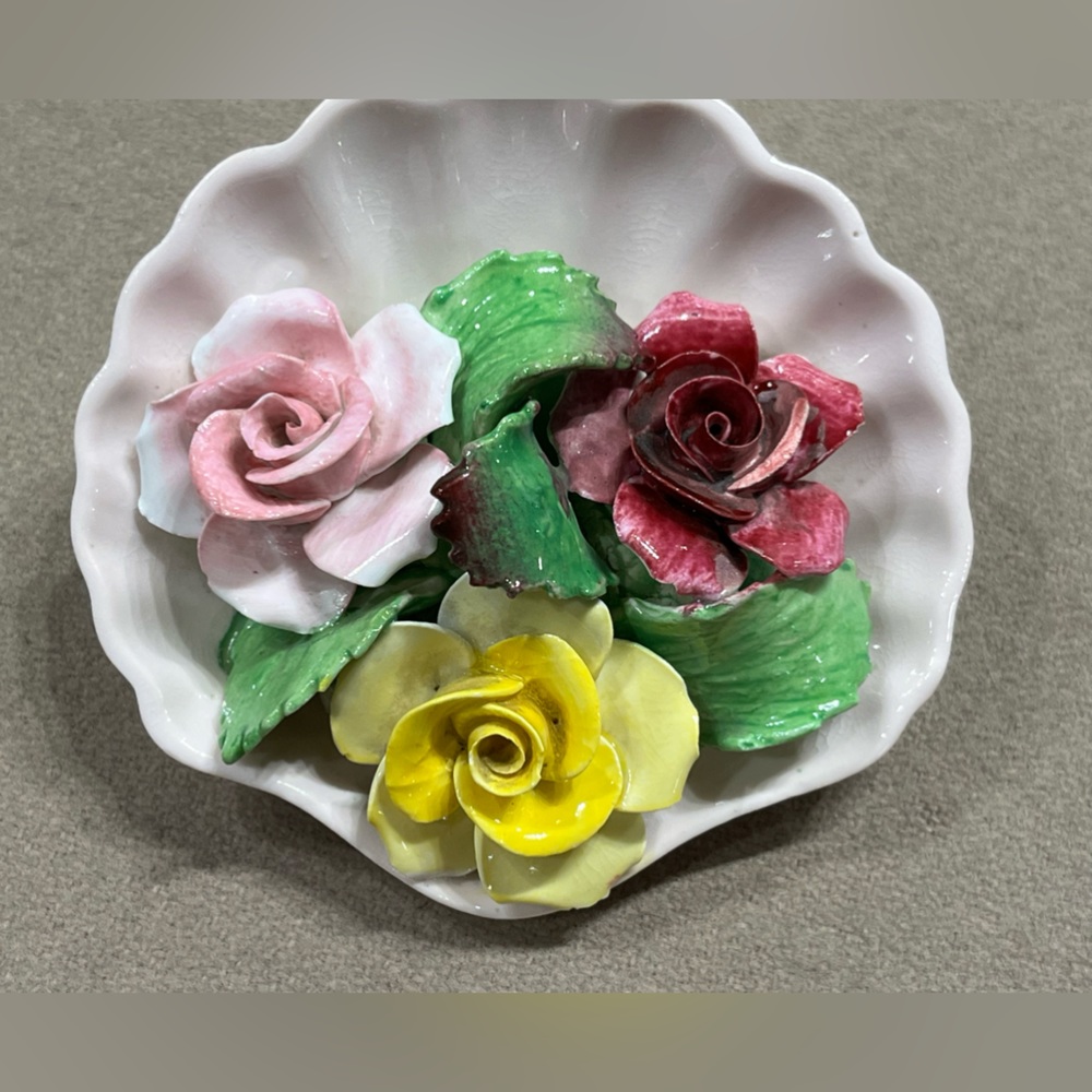 Antique Denton best bone china England flower arrangement
